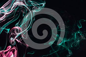 Colourful smoke forms, dynamic abstract design image