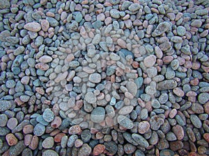 Colourful smooth round stones