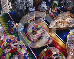 Colourful souvenirs Cancun Mexico