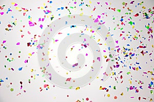 Colourful sparlking confetti