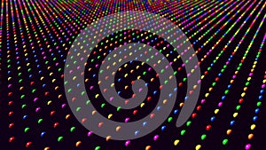 Colourful Sphere Dots Pattern Rainbow Colours Circle Glow Backdrop Design