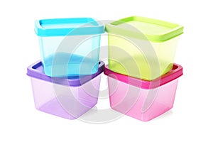 Colourful Square Plastic Containers