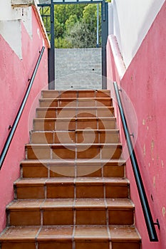 Colourful steps in Catalan Bay