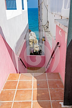 Colourful steps in Catalan Bay