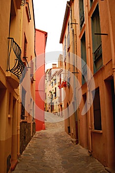 A colourful street in Collioure