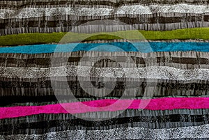 Colourful striped fabric