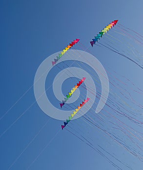 Colourful stunt kites