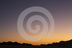 Sunset over mountains