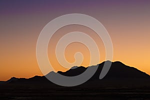 Sunset over mountains