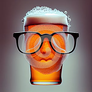 Colourful Surreal Beer Googles Concept Generative AI Illustration