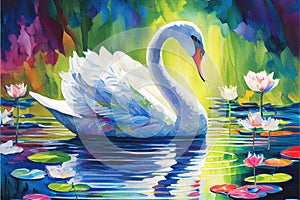 Colourful Swan