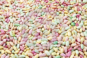 Colourful and sweet puffed rice