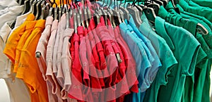 Colourful t-shirts