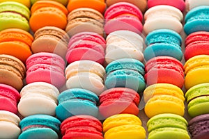Colourful tasty macaroons