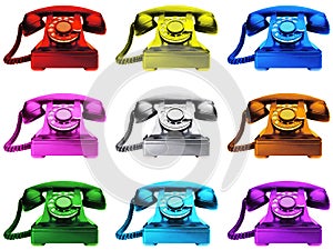 Colourful Telephones