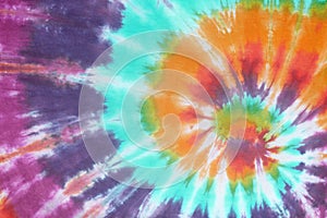 Colourful tie dyed pattern background.