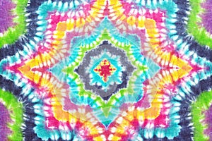 Colourful tie dyed pattern background. photo