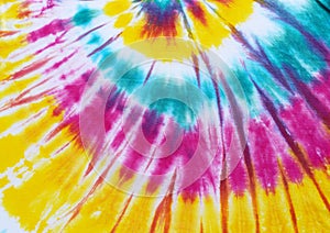 Colourful tie dyed pattern background.