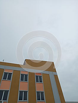 colourful tower with no clouds