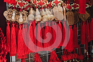 Colourful traditional souvenirs in china market