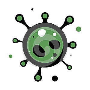 Colourful Vector Virus Microorganism Icon