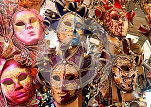 Colourful venetian masks