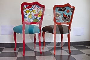 Colourful Vintage Chairs Modern Fashion Interior