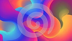 Colourful wavy gradient shape abstract background photo