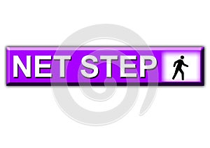 Color ful Web button net step web icon