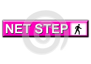 Color ful Web button net step web icon