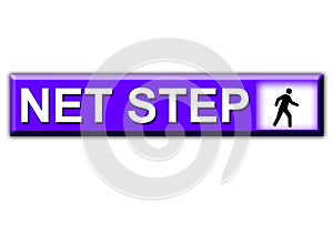 Color ful Web button net step web icon