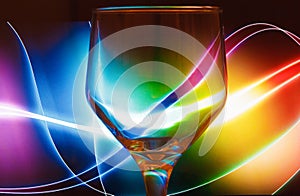 Colourful Wine Glass Abstract Background