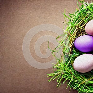 Colourfull Background with Eggs and bunnies