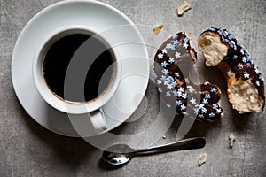 Colourfull Donuts and coffee