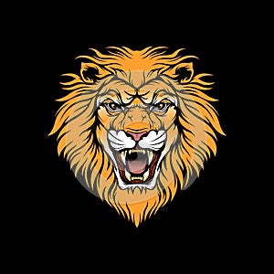 COLOURFULL LION HEAD VECTOR DESIGN