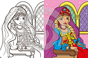 Colouring Book Of Russian Princess