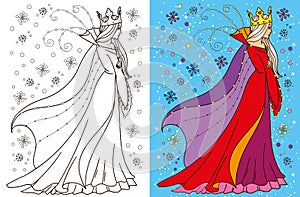 Colouring Book Of Snow Queen