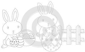 Colouring easter bunnies