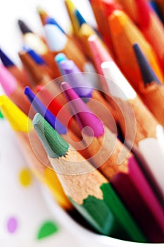 Colouring Palette of bright art pencils