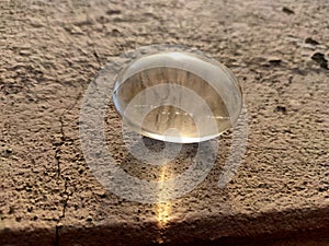 Transparent and colourless stone photo