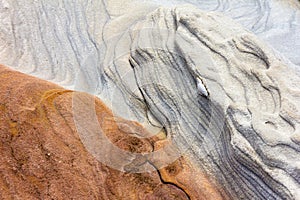 Colours and patterns in a rock formation, Freshwater Bay, Sydney, Australia