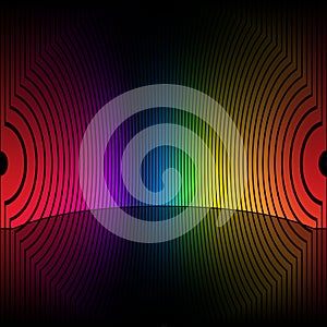 Colours spectrum. Gamut of viewable colours frequencies. photo