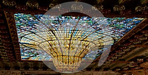 Colours of the stained glass ceiling