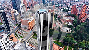 Colpatria Tower At Bogota In District Capital Colombia.