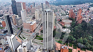 Colpatria Tower At Bogota In District Capital Colombia.