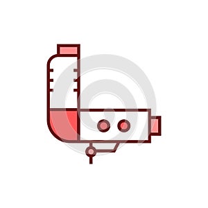 Colposcopy icon. Female reproductive system checkup illustration photo