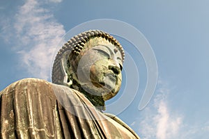 Colse up of Daibutsu statue at Kotoku-in Temple photo