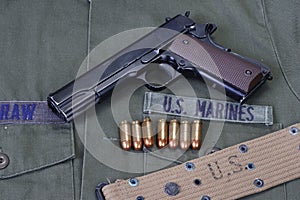 Colt goverment 1911 with us marines uniform