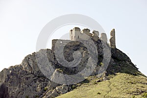 Coltesti fortress built in 13th century on a rocky height in Transylvania Romania, Europe