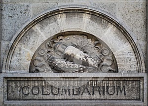 Columbarium in Pere Lachaise cemetery, Paris photo